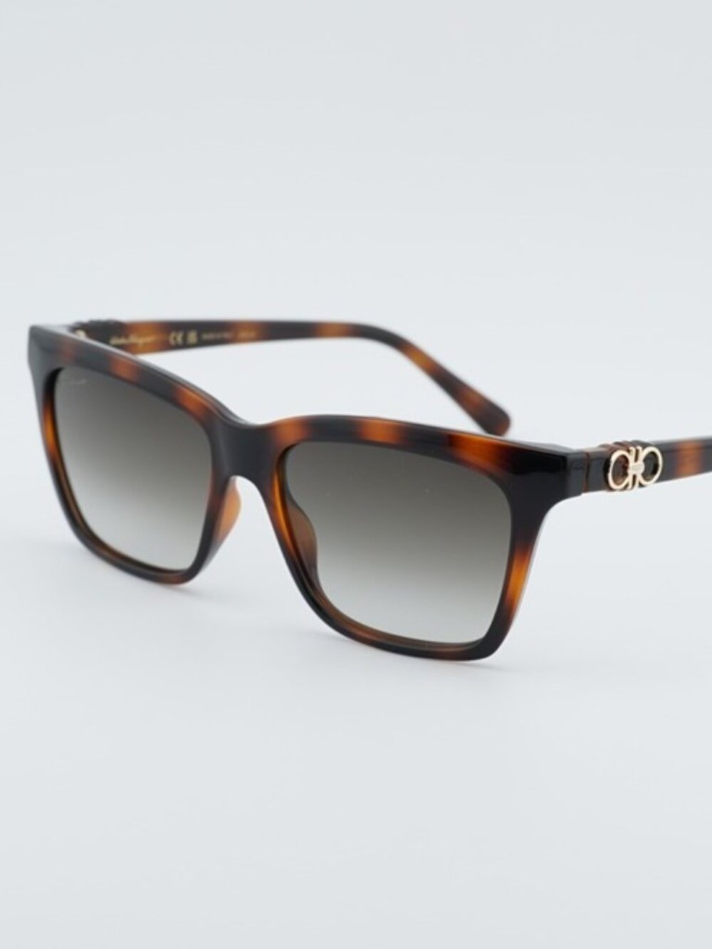 Salvatore Ferragamo SF1027S 214 Sunglasses Havana Square Frame, Grey Lenses